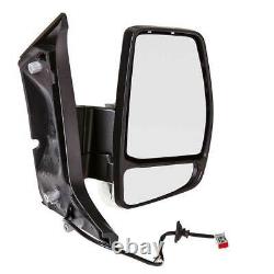 Right OS Door Wing Mirror Manual Indicator Glass No Cover Black Macht 5650 7450