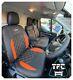 SEAT COVERS FOR Ford Transit Custom ECO LEATHER DIAMOND STITCHING Seats 2+1