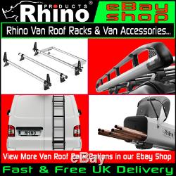 (SWB, LOW, TWIN) Rhino Aluminium Roof Rack + Roller Ford Transit Custom 2013-2020