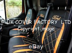 Same Day Dispatc Orange Bentley Van Seat Cover Ford Transit Custom 2012-2019 A29