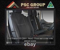 Seat Cover Ford Transit Custom Front Bench Bucket Waterproof Premium Neoprene