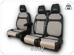 Seat Covers For Ford Transit Custom Seats 2+1 New Stitching & Logos New Design