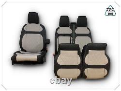 Seat Covers For Ford Transit Custom Seats 2+1 New Stitching & Logos New Design