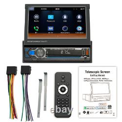 Single 1Din Car Radio Bluetooth Head Unit Screen Video Player CarPlay Android