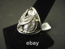 Size 12 Harley Davidson Style Eagle Bikers Sterling Silver Custom Made Navajo