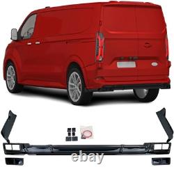 Sport Rear Diffuser Glossy Black For Ford Tourneo Transit Custom 2023