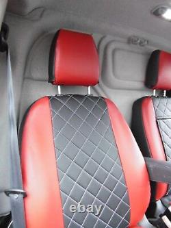 Suitable For A Ford Transit Custom 2016 Van, Seat Covers, Diamond Red