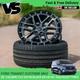 TRANSIT CUSTOM MK2 CALIBRE CV3 6x120 SATIN BLACK ALLOY WHEELS & 255/35/20 TYRES