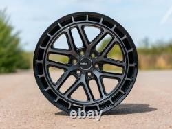TRANSIT CUSTOM MK2 CALIBRE CV3 6x120 SATIN BLACK ALLOY WHEELS & 255/35/20 TYRES
