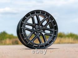 TRANSIT CUSTOM MK2 CALIBRE CV3 6x120 SATIN BLACK ALLOY WHEELS & 255/35/20 TYRES