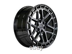 TRANSIT CUSTOM MK2 CALIBRE CV3 6x120 SATIN BLACK ALLOY WHEELS & 255/35/20 TYRES