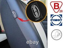 Tailored Eco-Leather & Alicante Seat Covers 2+1 FORD TRANSIT CUSTOM 2014 2021