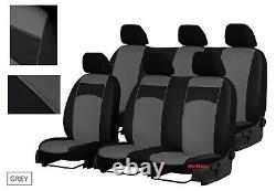 Tailored Eco-Leather Seat Covers FORD TRANSIT CUSTOM DOUBLE CAB 2018 2019