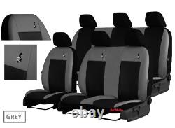 Tailored EcoLeather Seat Covers FORD TRANSIT CUSTOM DOUBLE CAB 6s 2020 2021 2022