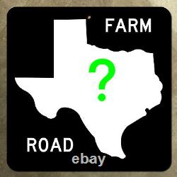 Texas CUSTOM farm to market route state highway marker road sign map 1965 16