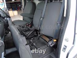 To Fit A Ford Transit Custom 2014 Van, Seat Covers, Ebony Grey