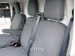 To Fit A Ford Transit Custom Panel Van, Seat Covers, Ebony Grey