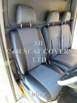 To Fit A Ford Transit Custom Swb Van, Seat Covers, Grey/black Diamond Bentley