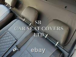 To Fit A Ford Transit Custom Swb Van, Seat Covers, Grey/black Diamond Bentley