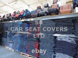 To Fit A Ford Transit Custom Van Seat Covers- 2016, Mr, Biege/black Leatherette