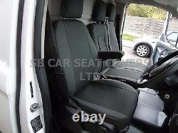 To Fit A Ford Transit Custom Van, Seat Covers, Ebony Grey