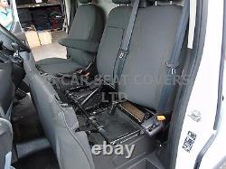 To Fit A Ford Transit Custom Van, Seat Covers, Ebony Grey