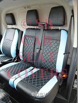 To Fit A Ford Transit Custom Van, Seat Covers, Swb, Bl / Bk Bentley Diamond