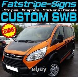 To fit FORD TRANSIT CUSTOM SWB M SPORT GRAPHICS STICKERS DECALS STRIPES CAMPER