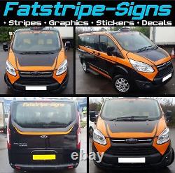 To fit FORD TRANSIT CUSTOM SWB M SPORT GRAPHICS STICKERS DECALS STRIPES CAMPER