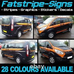 To fit FORD TRANSIT CUSTOM SWB M SPORT GRAPHICS STICKERS DECALS STRIPES CAMPER