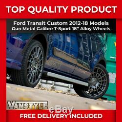 Transit Custom 2012-18 Calibre T-sport Gun Metal Load Rated 5x160 18 Alloy Set