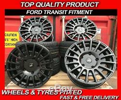 Transit Custom Aluwerks RST style alloy wheels and tyres 5x160 high load black
