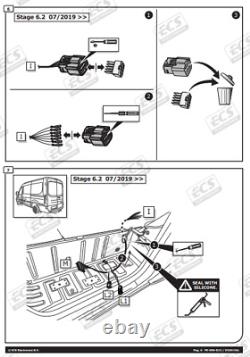 Transit Custom Tow Bar Wiring 2.0 L +Prep 13 Pin Dedicated CARAVAN Electrics