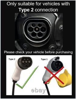 Type 2 Charging Cable 5M 32 A 7.4kW 7 Pin EV PHEV With Bag Quality New
