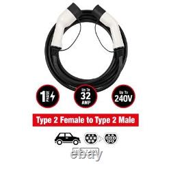 Type 2 Charging Cable 5M 32 A 7.4kW 7 Pin EV PHEV With Bag Quality New