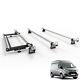 Van Roof Rack 3 Bars for Ford Transit Custom HIGH ROOF ONLY With rear roller