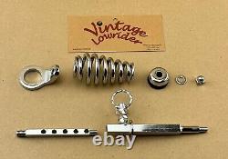 Vintage Lowrider Custom Made Adjustable Twisted Slammer Set All Chrome