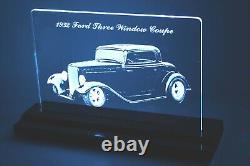 Your Classic Vehicle on a Custom Laser Etched Edge Lit Sign